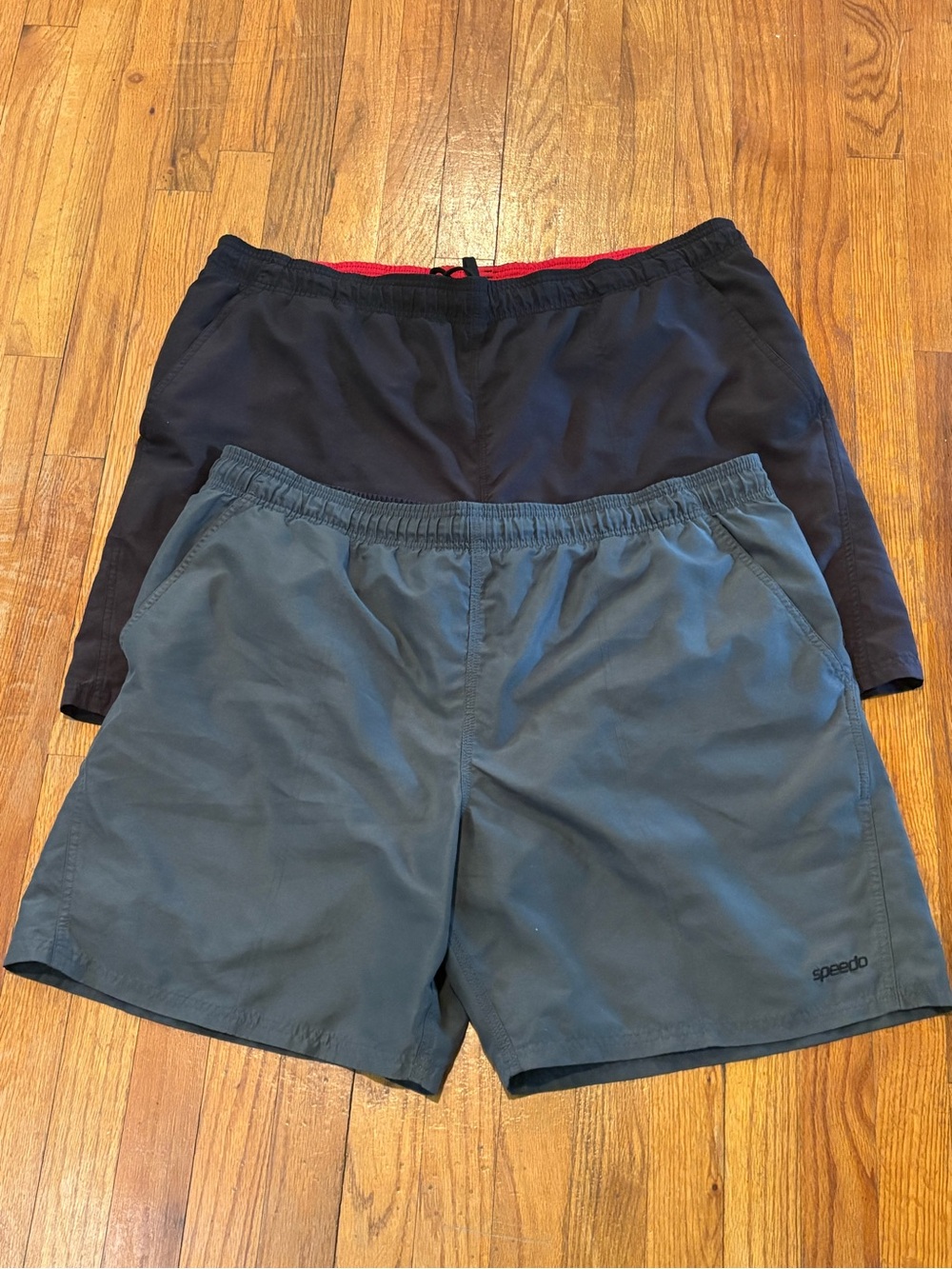 Speedo Men's Solid Swim Shorts Drawstring Pockets Lined XL Bundle